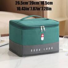 1 حقيبة تخزين طبية متعددة الوظائف، حقيبة إسعافات أولية محمولة للسفر، طقم إسعافات أولية للطوارئ المنزلية، صندوق إسعافات أولية كبير السعة، حاوية أدوية علاجية، حقيبة تخزين محمولة، مناسبة للمنزل والسفر والتخييم والمغامرات الخارجية، هدية رائعة للعائلة