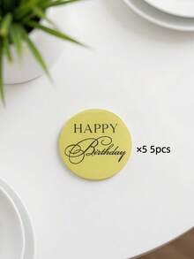 5 pezzi/10 pezzi Decorazioni per torta a forma di lettere moderne, Decorazioni per torta "Buon Compleanno", adatte per feste di compleanno, decorazioni per torte, decorazioni per la cottura, forniture per la cottura, regali per le vacanze - Dorato - Visualizzare 9