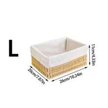 3个/1个手工编织收纳篮，桌面整理托盘，可收纳化妆品、钥匙、零食，家居装饰，适用于客厅、卧室、办公室，适合作为情人节礼物