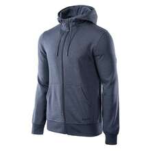 Mens Silian Full Zip Hoodie (Light Navy Melange) - Navy Blue - View 3