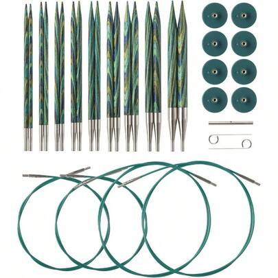 Options Interchangeable Wood Circular Knitting Needle Set