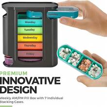 1 Set 7 Days 28 Slots Sealed Moisture-Proof Separate Pill Box, Convenient Medication Storage, PP Plastic Pill Case, Suitable For Elderly, Office Workers, Travelers And Others Who Need Regular Medication Travel Essentials Holiday Vacation Medicine Organizer Emergency Kit Medicine Bag Medicine Storage Bag For Travel For Outdoor Portable First Aid Bag