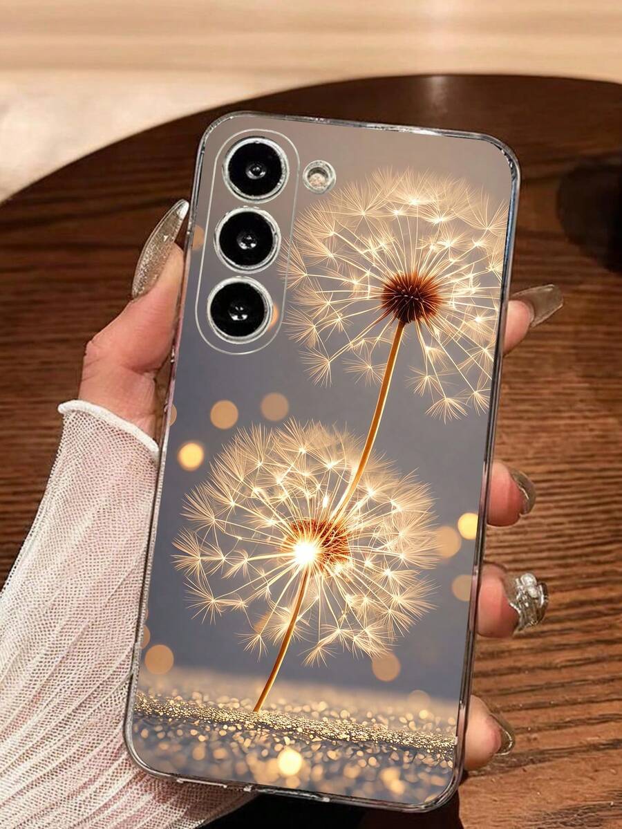 1个日落蒲公英透明软手机壳，兼容三星Galaxy A04e/12/A13/A14/A34/A50/A52/A53/A54/S21/S22/S23/S24/S25/S25Ultra - 無色 - 查看 1