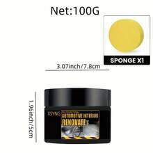 Automotive Interior Renovation Cream, Resin Maintenance Cream, Gloss, Repairs Dull Surfaces, Revitalizes White And Aged Plastics, Enhances Dashboard And Seats