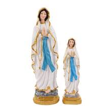 1 pieza Estatua religiosa clásica de resina de la Virgen María, decoración interior, regalo