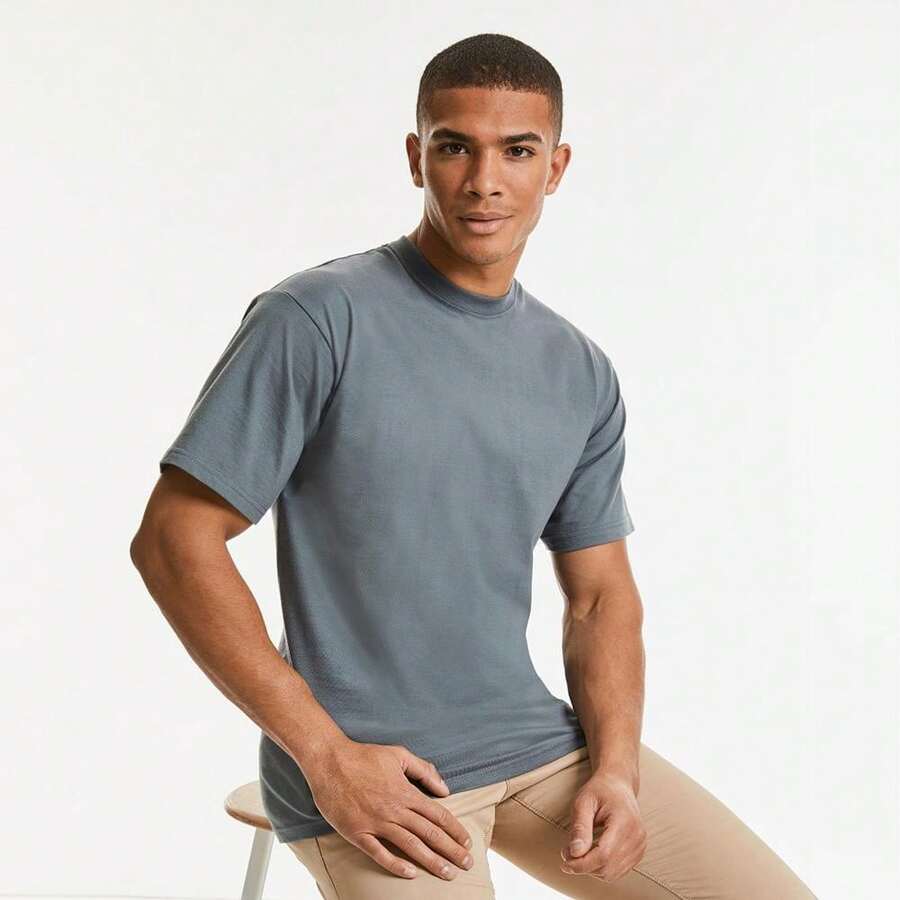 Jerzees Colours Mens Classic Short Sleeve TShirt (Convoy Grey) - Coffee Brown - View 1