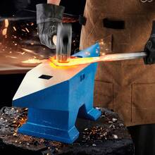 Single Horn Anvil 132Lbs Cast Steel Anvil Blacksmith For Sal E Forge Steel Tools With Round And Square Hole And Equipment Anvil Rugged Blacksmith Jewelers Durable And Robust Metal Working Tool - Blue - View 9