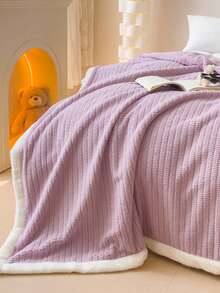 1 Stück doppelseitige Plüschdecke, weich, bequem und warm, dick und gemütlich, geeignet für Heimdekoration, Bett, Sofa, Büro, Zimmer, Wohnheim, maschinenwaschbar