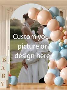 1pc Customizable Elastic Arch Backdrop - Customized Round Top Background Stand, Suitable For Weddings, Birthdays, Christmas And Theme Parties, Available In Multiple Sizes, Frameless Design, No Electricity Required, Event Backdrop, Customizable Party Decor, Wedding Decor,Blossom Picnic Core, Themed Arch Backdrops - Multicolor - View 9