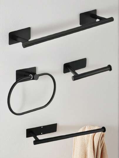 1 Peça Barra de Toalha de Aço Inoxidável para Banheiro, Argola para Toalha, Suporte para Papel Higiênico, Organizador de Parede Montado na Parede