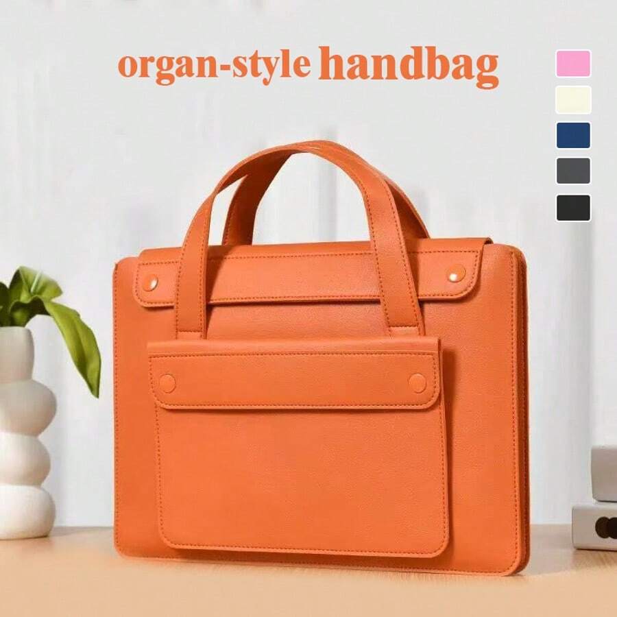 PU Laptop Bag Compatible With MacBook Air 13 Pro 14 16 Hp 13/14/15/16 Inch Notebook Simple Liner Bag Computer Sleeve