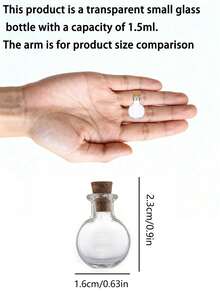 6/10pcs Small Glass Container With Rubber Stopper, Mini DIY Glass Bottle Exquisite Cork Drift Wishes Cute Jar Small Bottle For Wedding Gifts Or Decorating Your Home, Office Or Office, And Can Be Used For DIY Creation, Wishing Bottle, Decoration Of Small Items And Storage Of Tea And Coffee Beans