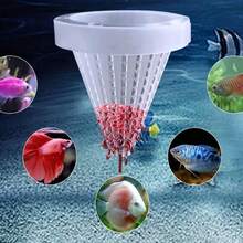 1个塑料血虫喂食锥，适用于鱼类，带吸盘的诱饵漏斗，水族箱喂食杯，直径5厘米/1.97英寸，透明鱼缸喂食器 - 彩色 - 查看 3