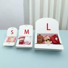 3/5/15PCs Gift Boxes With Lids, White Black 10.6X8X3.2 Inch Gift Boxes, Bridesmaid Proposal Box With Ribbon, Kraft Paper Boxes For Wedding, Packaging, Present, Birthday, Christmas, Party - White - View 3