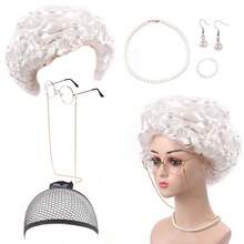 Fashion Grandma Wig Cosplay Set-Suitable For Masquerade Balls And Masquerade Parties-Very Suitable For Cosplay And Celebrations, Wig Accessories Are Suitable For Cosplay, Halloween Theme Parties-Anime Hairstyles, Halloween Costumes, Durable Materials, A Must For Cosplay Lovers - Multicolor - View 11