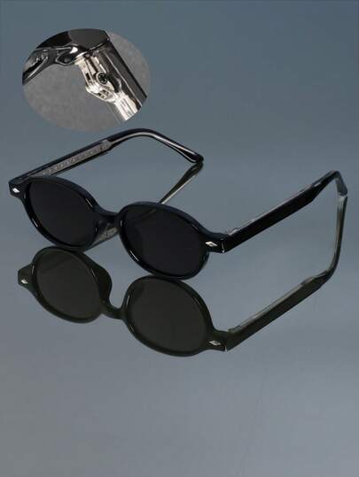 New Fashionable Retro Classic Minimalist High-End Punk Holiday Party Stylish Fashion Glasses For Men, Suitable For Casual Daily Wear