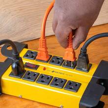 Volteck MUL-1012X, Multicontacto uso industrial, 10 entradas, supresor, 1200 joules - Multicontacto - Ver 9