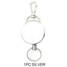 Recoil Buckle Keyring Holder - Resilience Steel Wire Rope Retractable Spring Key Ring Anti-Lost Outdoor Accessory Gifts For Women