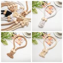 2 Pcs Strong Magnetic Curtain Tiebacks Curtain Holdbacks Outdoor Curtain Tiebacks Hand Woven Tie Backs Drapery Holdbacks Curtain Ties For Drapes