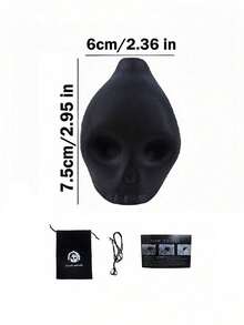 1pc Terrifying Death Whistle, Includes Gift Box & Instructions, Loud Human Scream War Whistle, High Decibel, Authentic Whistle, Skull Shaped, Creepy Halloween Gift, Outdoor Survival Whistle (Black)