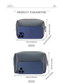 Portable Sold Color Square Makeup Beauty Storage Bag Multifunctional Waterproof Zipper Makeup Bag