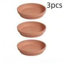 24/12/6/3 Pcs Small TerraCotta Saucer Terracotta Pot Plant Saucer Perfect Tiny Clay Plant Trays Mini Round Plant Pot Saucers, For 3/4/4.5incn Succulents Nursery Pots, Size 3.5inch