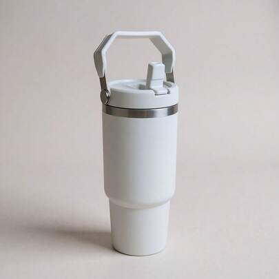 Garrafa Térmica 900ML Com Bico Com Alça Flip Tumbl Aço Inoxidável Academia Trabalho