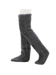 Elderly Knee Warmers, Warm Knee Pads For Cold Legs, Long Tube Leg Warmers For Knee Joint Protection, Thick Fleece Leg Warmers For Air-Conditioned Rooms And Sleeping