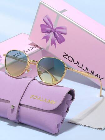 ZOVUJUMY Gafas redondas retro de marco pequeño ZOVUJUMY, marco de metal exquisito y versátil, ideal para salidas diarias, compras, sesiones de fotos, citas, fiestas y como regalo para días festivos