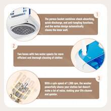 Portable Washer And Dryer, 16 LBS Mini Small Washing Machine Combo With Spin Dryer, Compact Twin Tub Laundry Washer Machine For Apartments, Dorm, RV, Camping - 查看 7