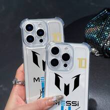 The Design Of Messi'S Number 10 Football Jersey, A Shockproof Transparent Soft Back Phone Case, Compatible With For Iphone 16, 15, 14, 13, 12, 11 Pro Max, X, XR, XS Max, 8, And 7 Plus. - 無色 - 查看 5