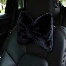 1个柔软毛绒汽车头枕颈枕，舒适的头枕垫，家用和车载两用，汽车枕头 - 均碼 - 查看 3