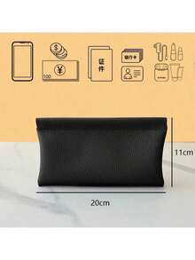 1-2pcs Multi-Function Leather Long Wallet - Self-Closing Design For Passport/ID/Cable Storage, All-In-One Travel Organizer With Cash & Makeup Bag, Minimalist Wallet Purse For Women's Daily Use & Airport Security"Gift For Travelers, Birthday Gift For Her