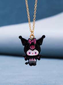 1 件可爱卡通 Sanrio KT 猫/旋律/黑发/布丁狗树脂吊坠项链，适合日常佩戴