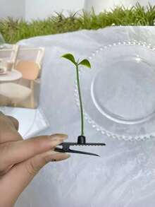 5/30pcs Bean Sprout Hair Clips, A Type Of Hair Clip Used To Fix Bean Sprouts Or Tender Plant Shoots. Suitable For Creating Interesting Hairstyles. Hair Clips With Cute Grass Pattern, Suitable As Hair Accessories For Women. Suitable For Students, Office Workers, And Both Men And Women. Green Plant Hair Clips. Ideal Choice For Christmas Gifts, New Year Parties, Birthday Parties, And Classroom Activities. (Universal Fit) It Includes Two Hair Clips, Claw Clips, Hair Claws, Hair Slides, Hair Clips.