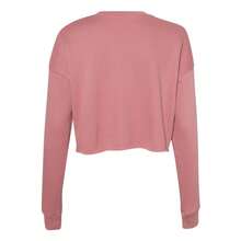 Womens/Ladies Fleece Crew Neck Crop Top (Mauve) - Mauve Purple - View 2