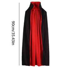 Mantelli neri e rossi per Ognissanti, mantelli da mago vampiro con colletto alto, accessori per costumi con cappuccio, accessori di scena per ruoli, decorazioni per feste, accessori per fotografia, accessori per spettacoli dal vivo - Nero rossastro - Visualizzare 7