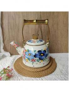 1pc Vintage Enamel Drip Coffee Pot, Household Teapot, Cold Water Pot, Oil Pot, Tea Pot, Milk Tea Pot, Household Manual Drip Coffee Pot, Enamel Water Pot, Heat-Resistant Tea Enamel Pot, Enamel Coffee Pot, Thick Enamel Oil Pot, Retro Restaurant Tea And Water Pot, Milk Tea Pot, Multi-Capacity Teapot 1.5L - Multicolor Teapot - View 18