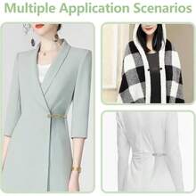 1pc/2pcs Vintage Waist Tie & Shirt Clip, Suitable For Shawls, Cardigans, Sweaters, Clothes And Pants