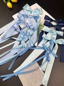 12/40pcs Pink And Blue Cute Bows, Bow Wall Decor, Christmas Tree Decoration Bows, Wedding Decoration Background Wall, Suitable For Christmas Gift, Birthdays, Party, Home Decoration Christmas Decorations Room Decor Winter