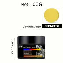 Automotive Interior Care Cream - Gloss Color Enhancer, Nano Coating Wax For Tires, Steering Wheel, Dashboard, Etc., Plastic Repair Paste