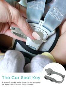 1PC Baby Car Seat Buckle Release Tool Cute Patterns - Easy Unbuckle Button Pusher For Parents, Seniors & Kids, Aid For Long Nails & Arthritis