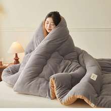 1pc Reversible Milk Fiber Warm Blanket, Soft And Skin-Friendly