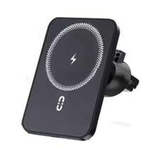 15W Magnetic Wireless Car Charger Suitable For IPhone 16/15/14/13/12 Series, Car Navigation Bracket, Phone Holder, Car Phone Accessories - Deep Black - View 5
