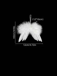 10 szt. - Białe skrzydła anioła, ozdoby świąteczne, skrzydła anioła z piór, wiszące ozdoby choinkowe, ozdoby DIY, akcesoria do girland na rodzinne spotkania świąteczne