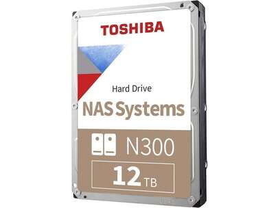 Disco duro interno Toshiba N300 de 12TB para NAS de 3.5 pulgadas - CMR SATA 6 Gb/S 7200 RPM 512 MB de caché - HDWG51CUZSVA