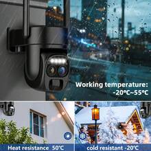 Hawkray [10x Zoom] 3MP Low-Power CCTV Solar-Powered Wireless Outdoor Security Camera, 360° Pan/Tilt, Color Night Vision, PIR Motion Detection, Spotlight & Siren Two-Way Audio And IP66 Waterproof - 黑色 - 查看 6