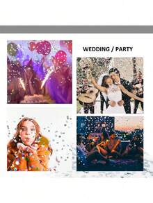 1/3/5pcs Party Handheld Confetti Poppers, Spring Flower Spray Cannon For Birthday Wedding Holiday Party, Party Decoration Supplies - Multicolor - View 2