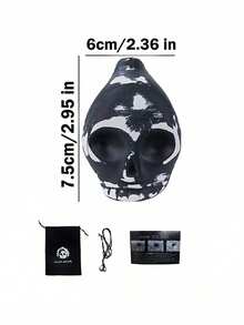 1pc Terrifying Death Whistle, Includes Gift Box & Instructions, Loud Human Scream War Whistle, High Decibel, Authentic Whistle, Skull Shaped, Creepy Halloween Gift, Outdoor Survival Whistle (Black)