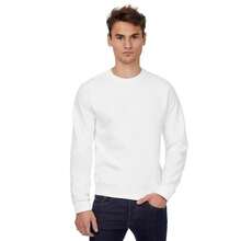 B&C Mens Crew Neck Sweatshirt Top (White) - White - View 4